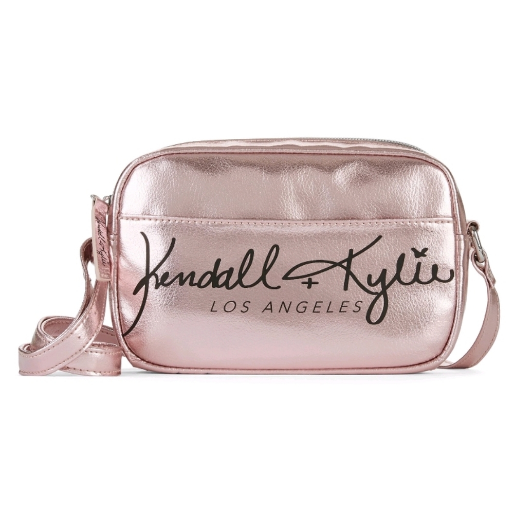 Kendall + Kylie Pink Metalic Essentials Crossbody